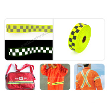 Fluorescent colors oxford fabric reflective warning fabric